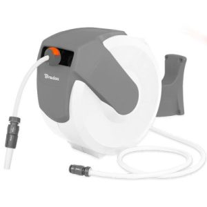 Котушка для шлангу автоматична з комплектом для поливу WHITE LINE 1/2″, 35 м – Bradas