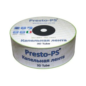 Крапельна стрічка “Presto – 3D Tube” 1000 м/15 см/2,7 л/г, 7mil (емітерна) – Італія