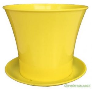 Вазон з підставкою Акварель d-15 лимонний 1.3л