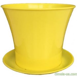 Вазон з підставкою Акварель d-15 лимонний 1.3л